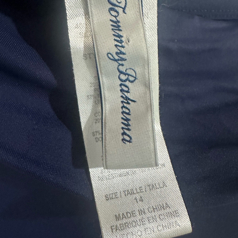 Tommy Bahama Pearl Shirred Navy One Piece Swimsuit with Ruching - Picture 8 of 8